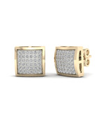 10K Yellow Gold 1/4ct TDW Diamond Cluster Stud Earrings - $289.99