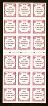 TDB92a - Scarce Magenta Test / Dummy Booklet of 18 Cat $250 Mint NH - $169.99