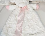 Baby Gund LAMB Winky Huggybuddy Security Blanket Lovey White Pink 4034130 - £15.78 GBP