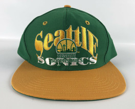 Seattle Supersonics Snapback Baseball Hat Sonics Green Yellow The Game 191/2000  - $39.59