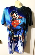 Super Man T-Shirt  Size Lg by DC Comics Silky Fabric - £54.22 GBP
