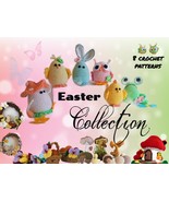 Easter Collection * 8 crochet pattern * Easter Bunny, Owl, Frog, Mushroo... - €10,25 EUR