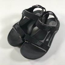 Teva Sandals Mens 8 Black Gray Strapped Ankle Straps Hiking Walking Comfort - £26.06 GBP