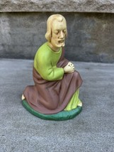Vintage Holland Mold Nativity Ceramic Kneeling Man Joseph 5&quot; Tall Figure... - $14.36