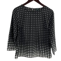 J Crew Black Polka Dot Blouse Size S - £12.74 GBP