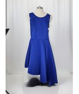 New TOPSHOP Lace-up Grommet Formal Prom Asymmetrical Dress royal Blue US 4 - $37.62