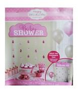 Pink Baby Shower Water Droplets Door Curtain Hanging Party Decorations S... - $12.32 CAD