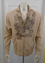Billabong Beige Long Sleeve Cotton Men&#39;s Graphic Full Zip Men&#39;s Jacket S... - $120.50 MXN