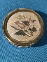 Vintage Ceramic Art of Chokin 24K Gold Trim Trinket Box Floral Design Bu... - $10.39
