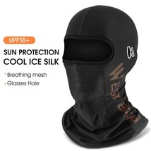 WEST BI Cool Men&#39;s Hat Summer Anti-UV Full Face Cover Motorcycle Balaclava Ice S - £87.07 GBP