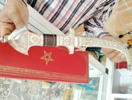 Dagger Sterling Silver 925 Handmade Koummya Knife Dagger Engraved Islami... - $2,999.00
