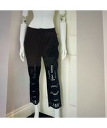 EUC ZIMMERMANN Cotton Silk Blend Black Broidery Pants SZ 2 (M) - £116.77 GBP