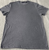 Theory Essential Crew Neck T-Shirt Men Silver Short Sleeve Designer Size... - $38.98