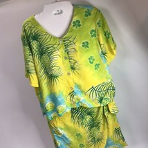Vtg 2 Pc Set Top Skirt Skort Tropical Mi Resort Wear L Bright Pineapple Print - £19.68 GBP