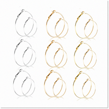 72PCS Beading Hoop Jewelry Making Supplies - Open Round Earring Hoops for DIY Fa - $32.66