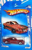 Hot Wheels 2009 Muscle Mania #78 &#39;67 Shelby GT-500 Burgundy w/ Walmart Redlines - £5.23 GBP