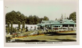 the Residence Butchart Gardens Victoria BC Canada RPPC hand painted postcard - £7.75 GBP