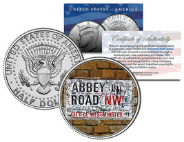 Beatles * The Original Abbey Road Street Sign * Kennedy Half Dollar Us Coin - £6.82 GBP