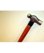 Vintage Handcrafted Hammer Antique Head Handle Brown Wooden Walking Stic... - $866.10 MXN