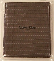Calvin Klein Home European Pillow Sham Embroidered Rows Bark Tea Flower $165 - $89.07