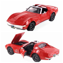 1970 Chevy Corvette T-Top, Red - 1/24 Scale Diecast Model Toy Car - £38.45 GBP