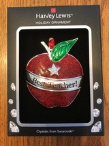 Swarovski Crystal Holiday Ornament “Best Teacher” Ships N 24h - $41.21