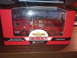 1973 Ward Lafrance Amabassador Fire Engine &quot;Lacfd&quot; 1/50 Iconic Replicas 50-0393 - £150.83 GBP