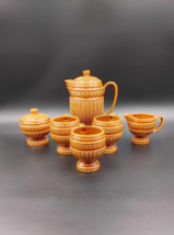 Vintage Royal Sealy Tea Set MCM Teapot Teacups Creamer Sugar Japan Retro... - $29.55