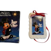 Disney Store Mickeys Magic Christmas Ornament 2001 Made USA Holiday 1.5" X 2.5" - $9.89