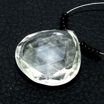 Natural Crystal Quartz Heart Bead Briolette Loose Gemstone Making Jewelry - £2.09 GBP