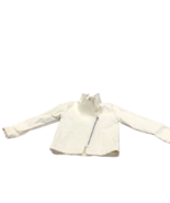 Little Lass Childrens Faux Leather Jacket Girls Size 6 Off White Ivory Z... - $30.08