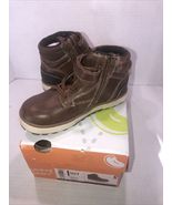 Jumping Beans Boys Winter Boots Cognac Brown Easy Zip Toddler Size 10 T - $17.88 CAD