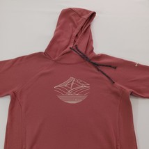 Columbia Mens Medium Dark Coral Hoodie Graphic Pullover Long Sleeve Cotton Blend image 12