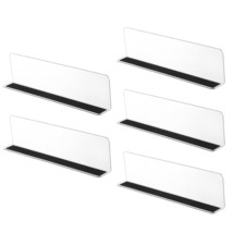 Shelf Dividers, Plastic Shelf Divider, 5Pcs Shelf Separator With Magneti... - £19.53 GBP