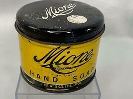 Vintage Mione Hand Soap Can 1 Pound Collingdale PA Advertising - £11.96 GBP
