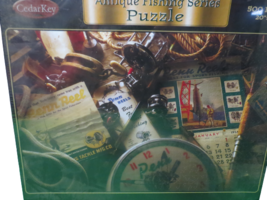 Cedar Key Antique Fishing Series 500 Piece Puzzle Penn Collection 20&quot; x ... - £10.12 GBP