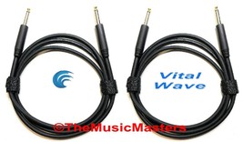 (2) UltraPro 6ft 1/4&quot; Instrument Cables Guitar Bass Amp Keyboard Audio Cord Wire - £15.99 GBP
