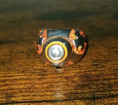 Star Wars BB-8 Bling Ring 3D Antique Silver Metal Look Lfl Orange Stones - $16.93