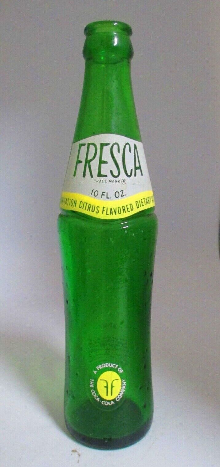 Fresca  10 oz Glass Returnable Bottle Imitation Citrus Flavored   Empty - $7.43