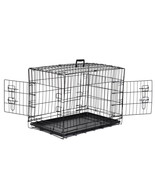Foldable Pet Cat Cage Kennel Metal Dog Crate W/Double-Door &amp;Tray For Med... - £58.96 GBP