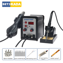 KADA 858D 8586 Soldering Station 2 in 1 Digital ESD Hot Air Blower Heat Gun Weld - £101.31 GBP
