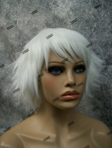 White Feathered Cosplay Wig Edgy Superhero Layered Shag Comic Anime Fair... - $262.93 MXN