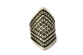 Bohemian Vintage Ring, Gypsy Tribal Ring,  Large and Adjustable - £15.96 GBP