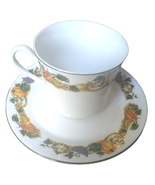 Holiday Turkey by American Atelier Footed Cup &amp; Saucer Set 7032-45 Fall ... - $6.88