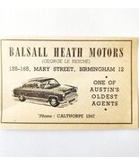 1954 Balsall Heath Motors Austin Car Dealership Advertisement Automobili... - €8,59 EUR