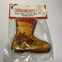 Vintage KMART Stocking Christmas Ornament Decoration Homecraft New Sealed - £7.98 GBP