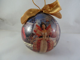 Barbie Christmas Ornament Matrix Mattel 1997 Ball by sleigh in Ribbon dr... - $14.84