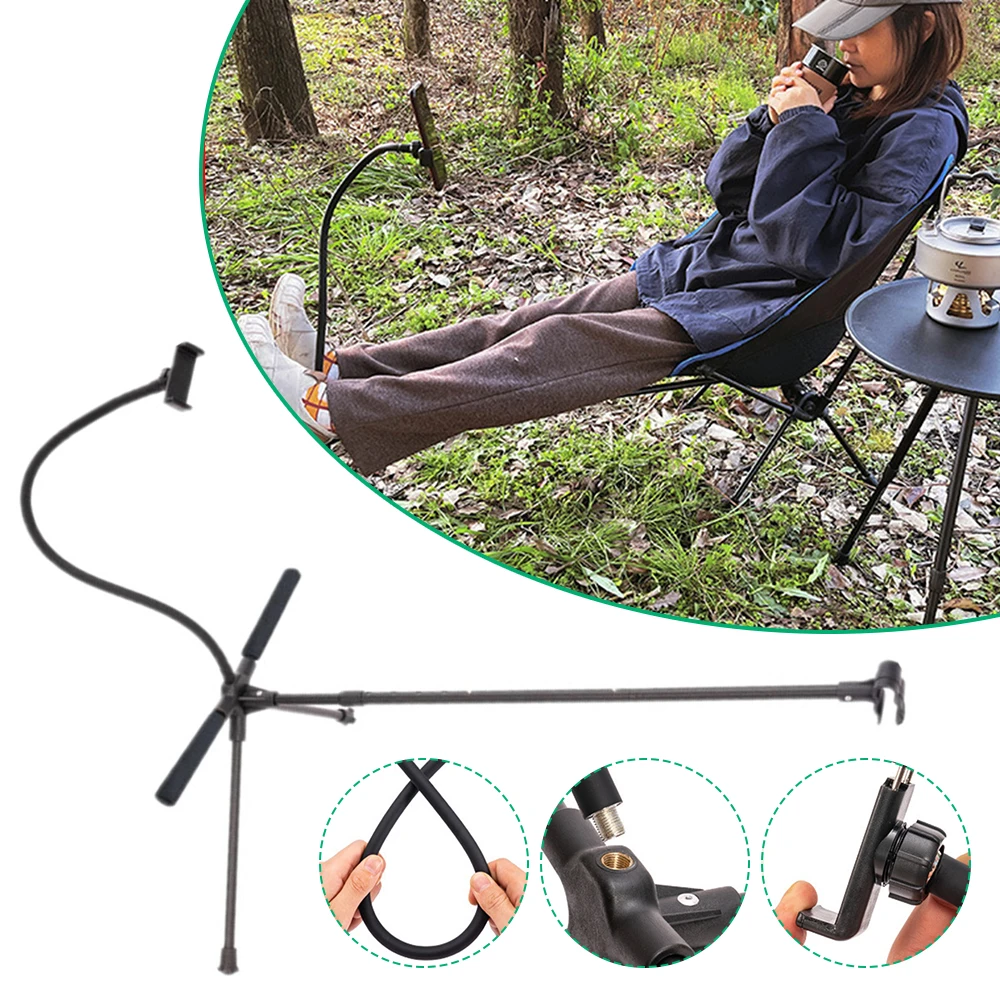 Outdoor Recliner with Phone Holder Aluminum Alloy Folding Hiking Footstool - £24.70 GBP+