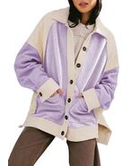 SHEWIN Women's Winter Sherpa Fleece Button Down Shacket Coat Orchid Peta... - $247.96 MXN SHEWIN Women's Winter Sherpa Fleece Button Down Shacket Coat Orchid Peta... - $247.96 MXN