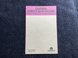Eastern Airlines Vintage Unused Airline Note Pad Reno, Nevada RNO - $276.42 MXN